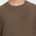 Men's Round Neck Half Sleeves T-Shirt , Khaki, small image number null